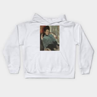 Portrait of Elena Carafa by Edgar Degas Kids Hoodie